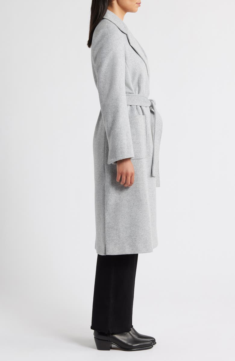 Sam Edelman Longline Wrap Coat, Alternate, color, Pale Grey