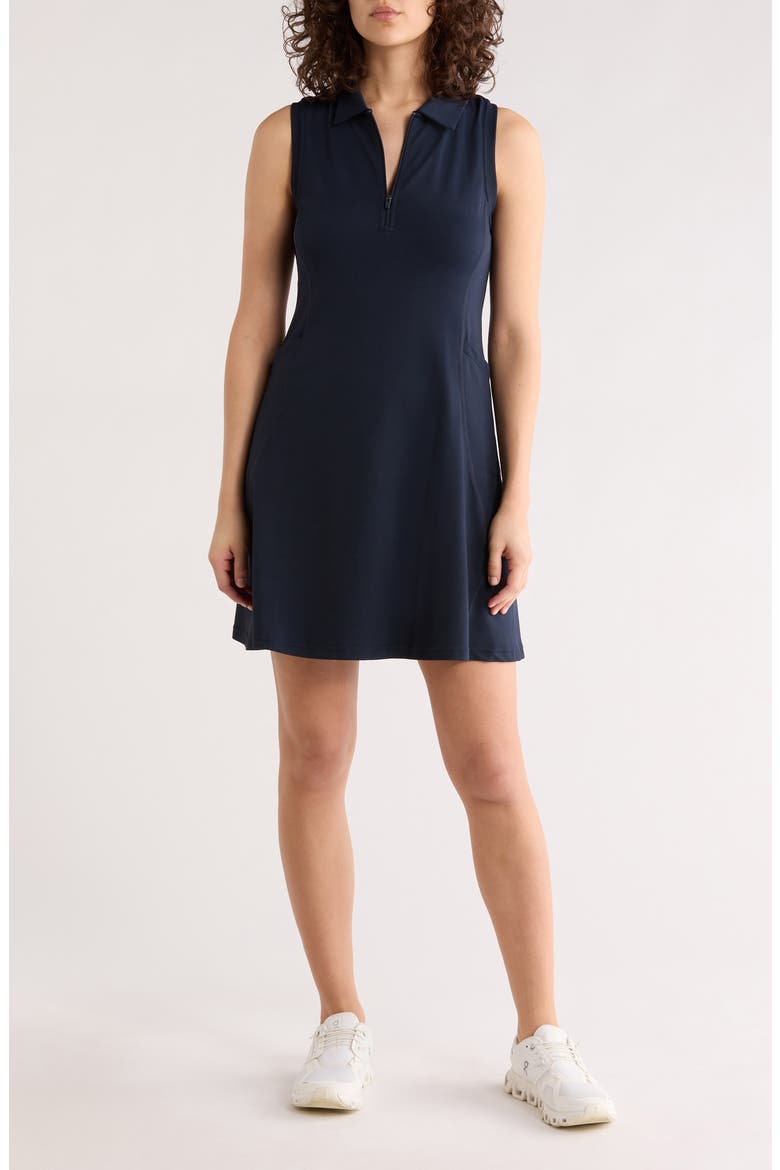Replay Sleeveless Polo Dress & Shorts Set, Main, color, NAVY SAPPHIRE