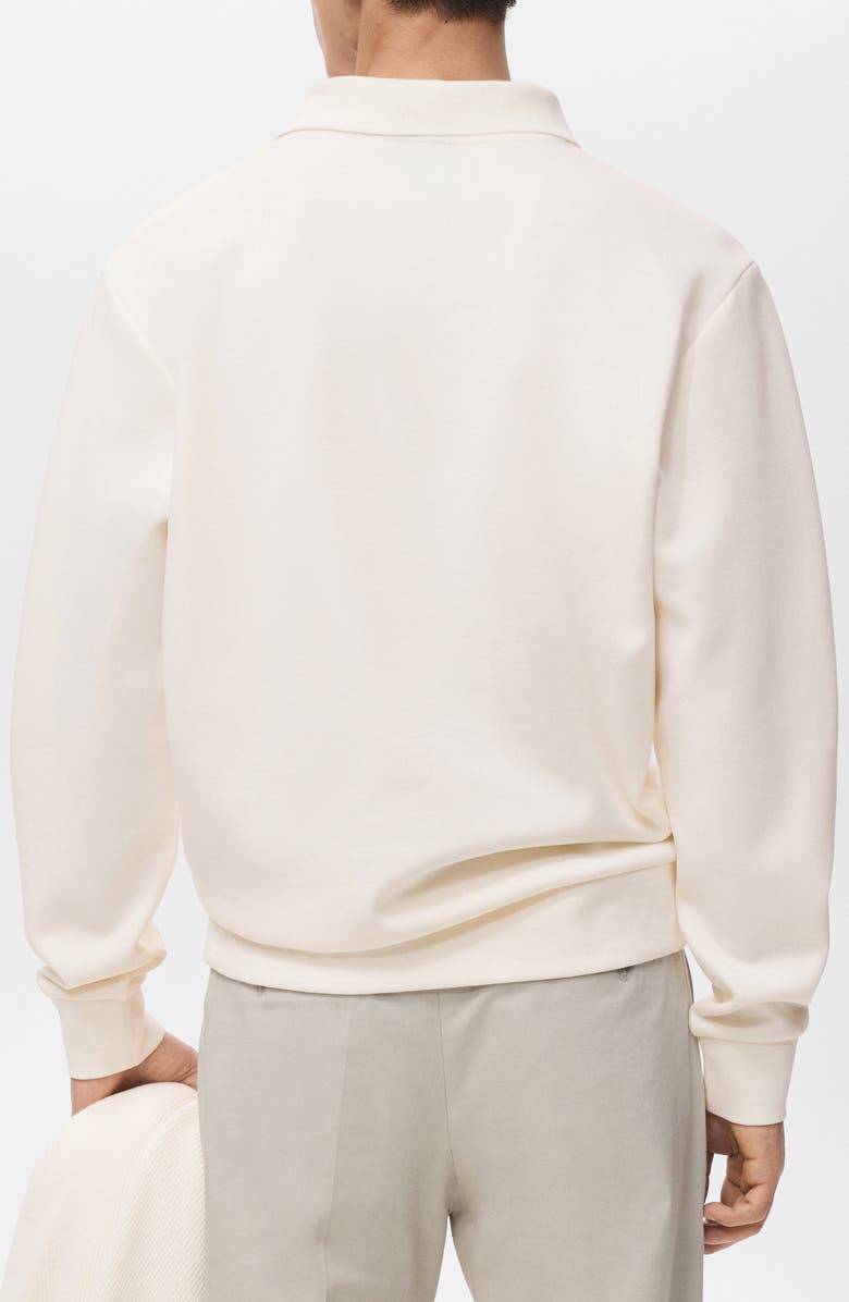 MANGO Regular Fit Polo Sweatshirt, Alternate, color, White