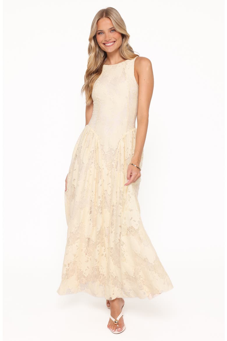 Denny Lace Sleeveless Maxi Dress, Alternate, color, BUTTER YELLOW