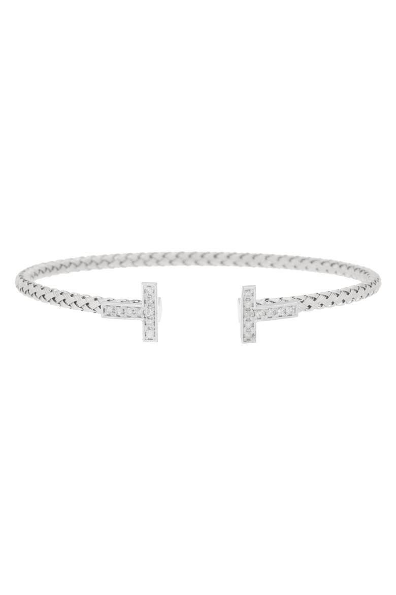 Diamond Bangle Bracelet - 0.05ct., Main, color, WHITE
