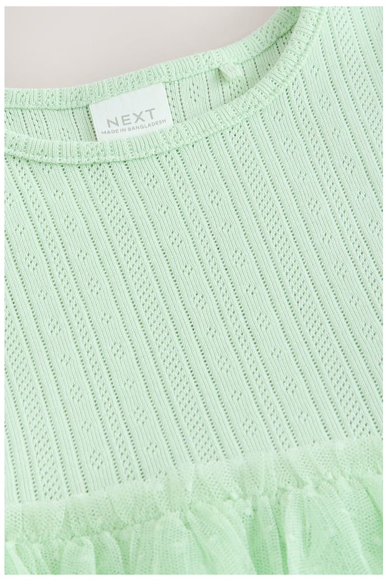 Kids' Cake Appliqué Tulle Dress, Alternate, color, BLUE/GREEN CAKE