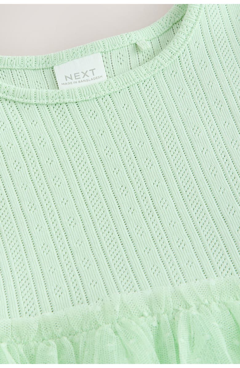 NEXT Kids' Cake Appliqué Tulle Dress, Alternate, color, Blue/Green Cake