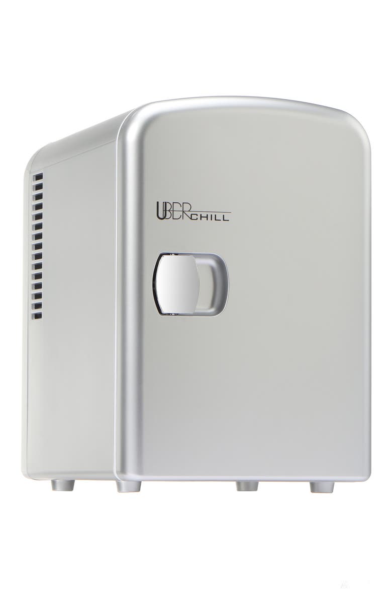 6-Can Mini Fridge - Silver-Tone, Main, color, SILVER