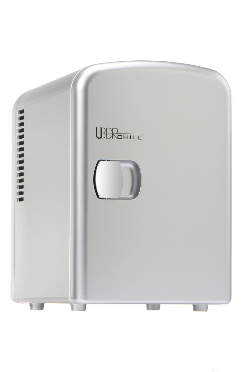 UBER APPLIANCE 6-Can Mini Fridge - Silver-Tone, Main, color, Silver