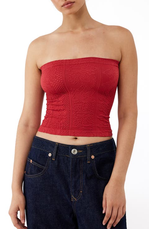 Tapestry Crop Tube Top