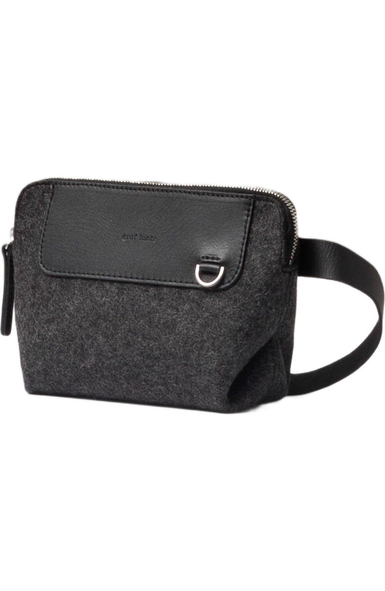 Graf Lantz Bedford Merino Wool Belt Bag, Main, color, Charcoal Black