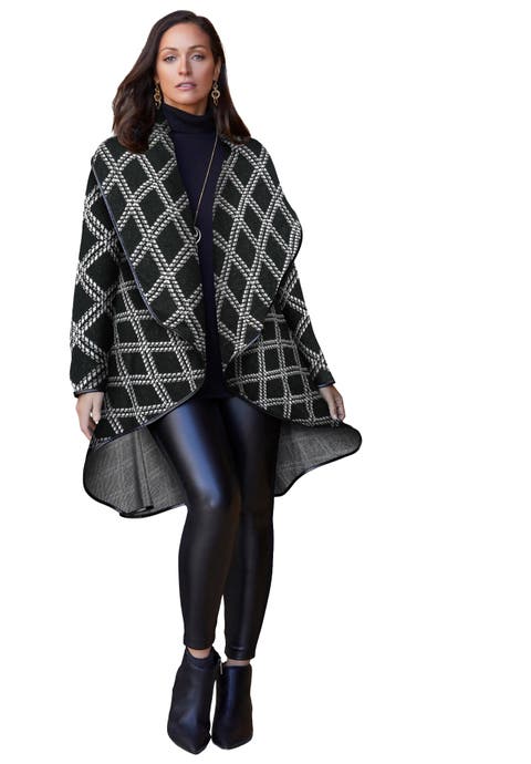 Faux Leather-Trim Sweater (Plus Available)