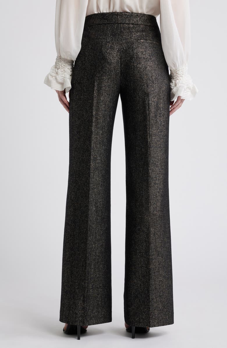 KOBI HALPERIN Misha Metallic Wool Blend Wide Leg Pants, Alternate, color, 