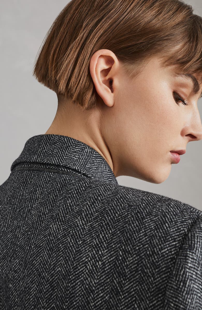 Brunello Cucinelli Carded chevron blazer, Alternate, color, 