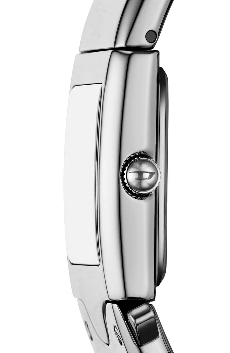 DIESEL<sup>®</sup> Closer Curb Chain Bracelet Watch, 22mm x 27mm, Alternate, color, Silver