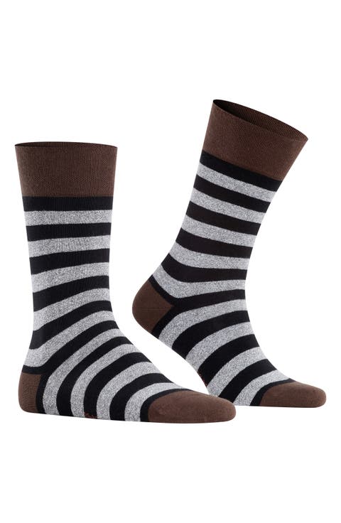 Sensitive Mapped Line Crew Socks