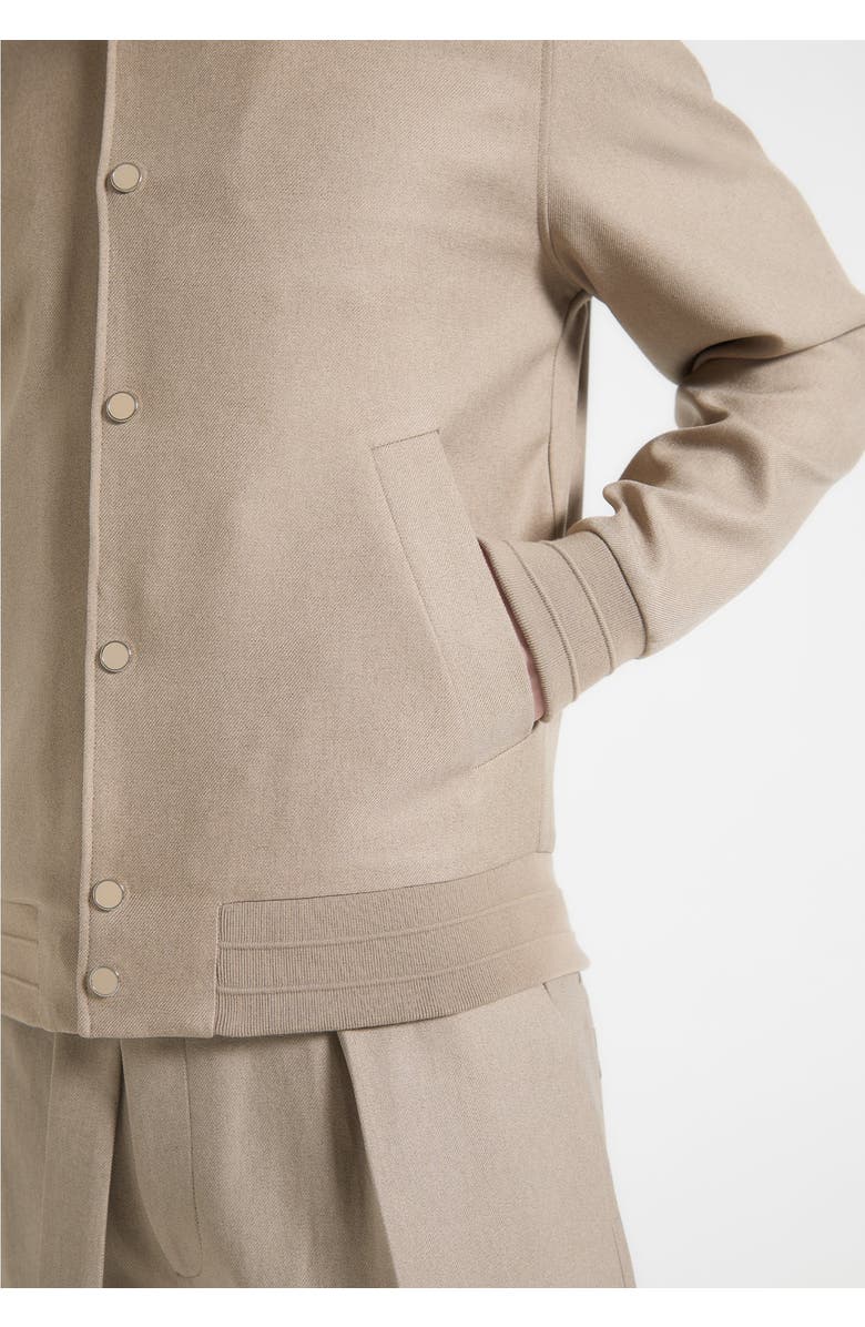 Manière De Voir Savin Tailored Bomber Jacket, Alternate, color, Beige