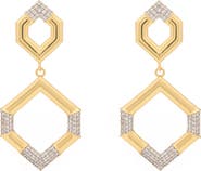 st. Moran Hexagon Double Drop Earrings
