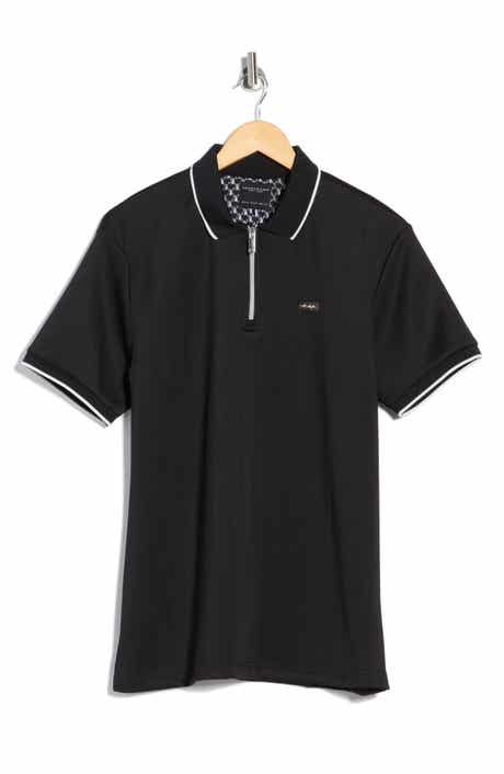 DENIM AND FLOWER Vertical Stripe Textured Polo