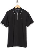 DENIM AND FLOWER Vertical Stripe Textured Polo