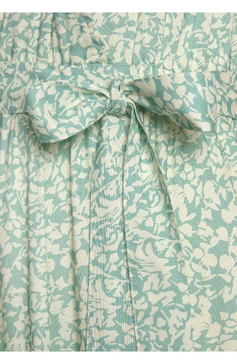 LASCANA Women's Flutter Sleeve Maxi Dress, Alternate, color, Green Patterned