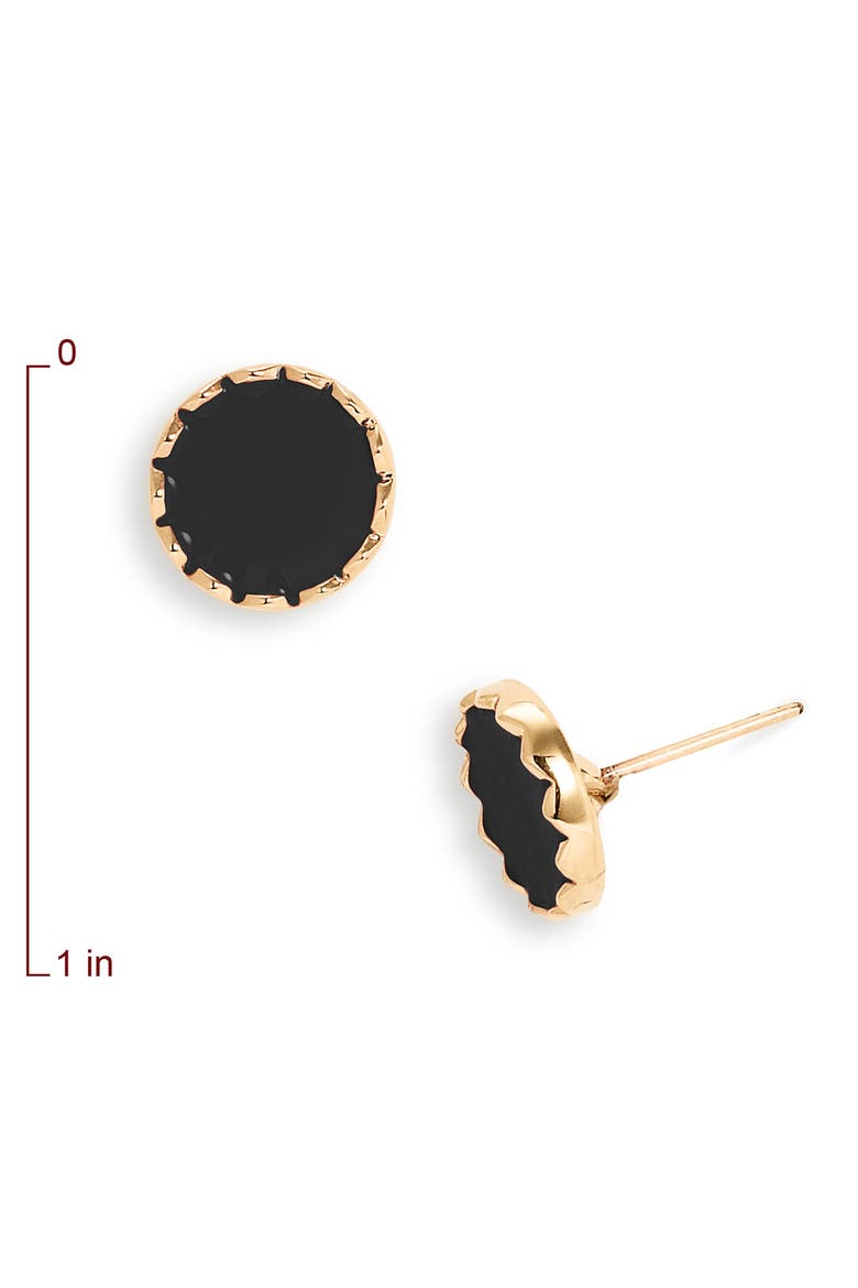 'dot to dot' stud earrings, Alternate, color, BLACK