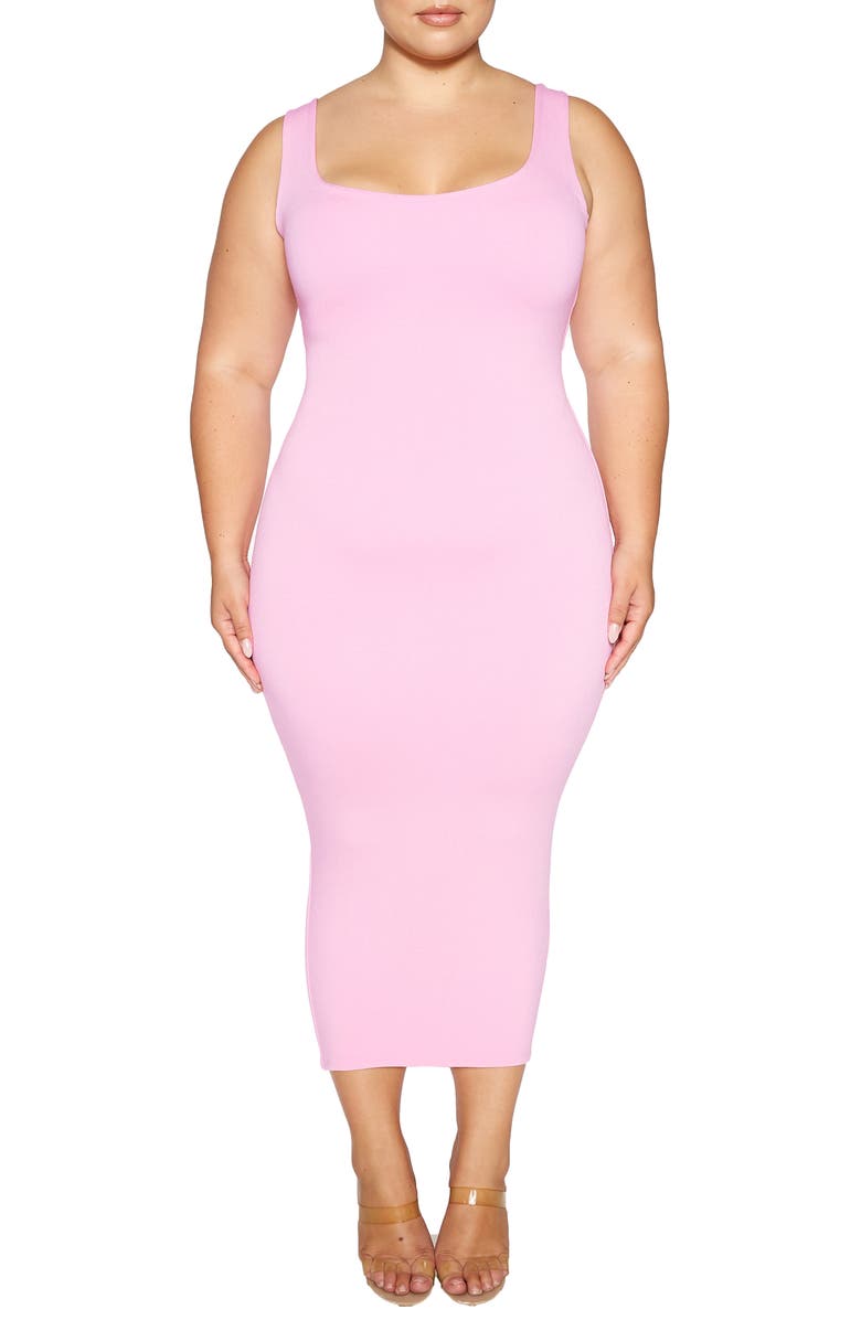 Naked Wardrobe Hourglass Midi Dress, Main, color, 