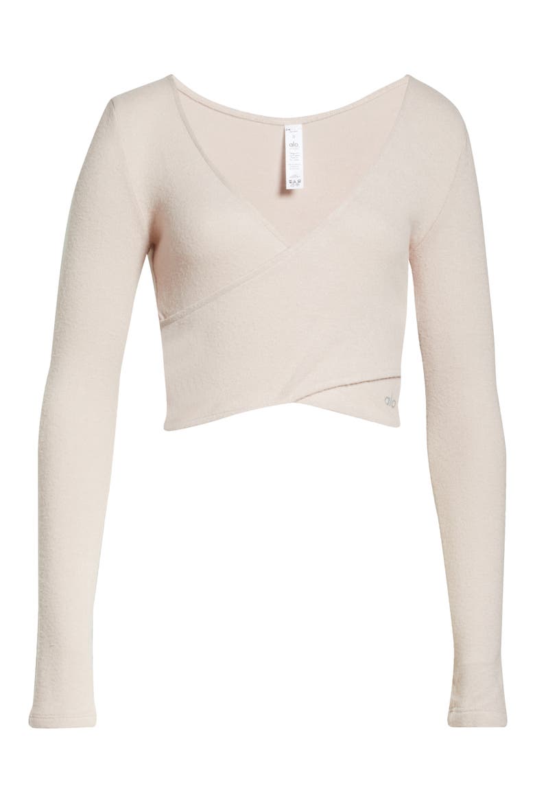 Amelia Luxe Crop Top, Alternate, color, DUSTY PINK