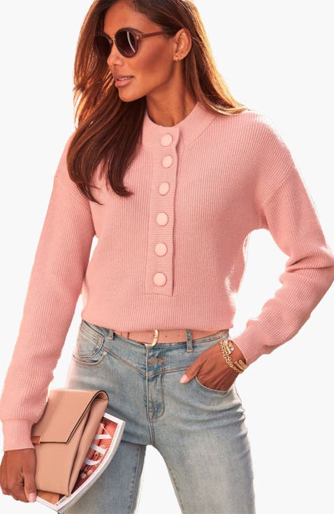 Ribbed Button Up Sweater