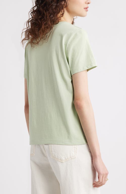 Treasure & Bond Cotton Crewneck T-shirt In Green Celadon