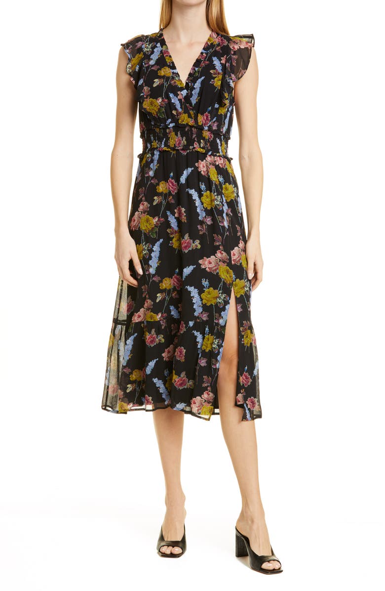 PAIGE Katharina Sleeveless Silk Chiffon Dress, Alternate, color,