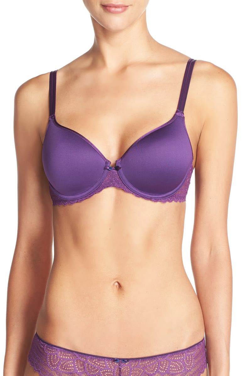 Chantelle Lingerie Merci Underwire T-Shirt Bra, Main, color, Violet