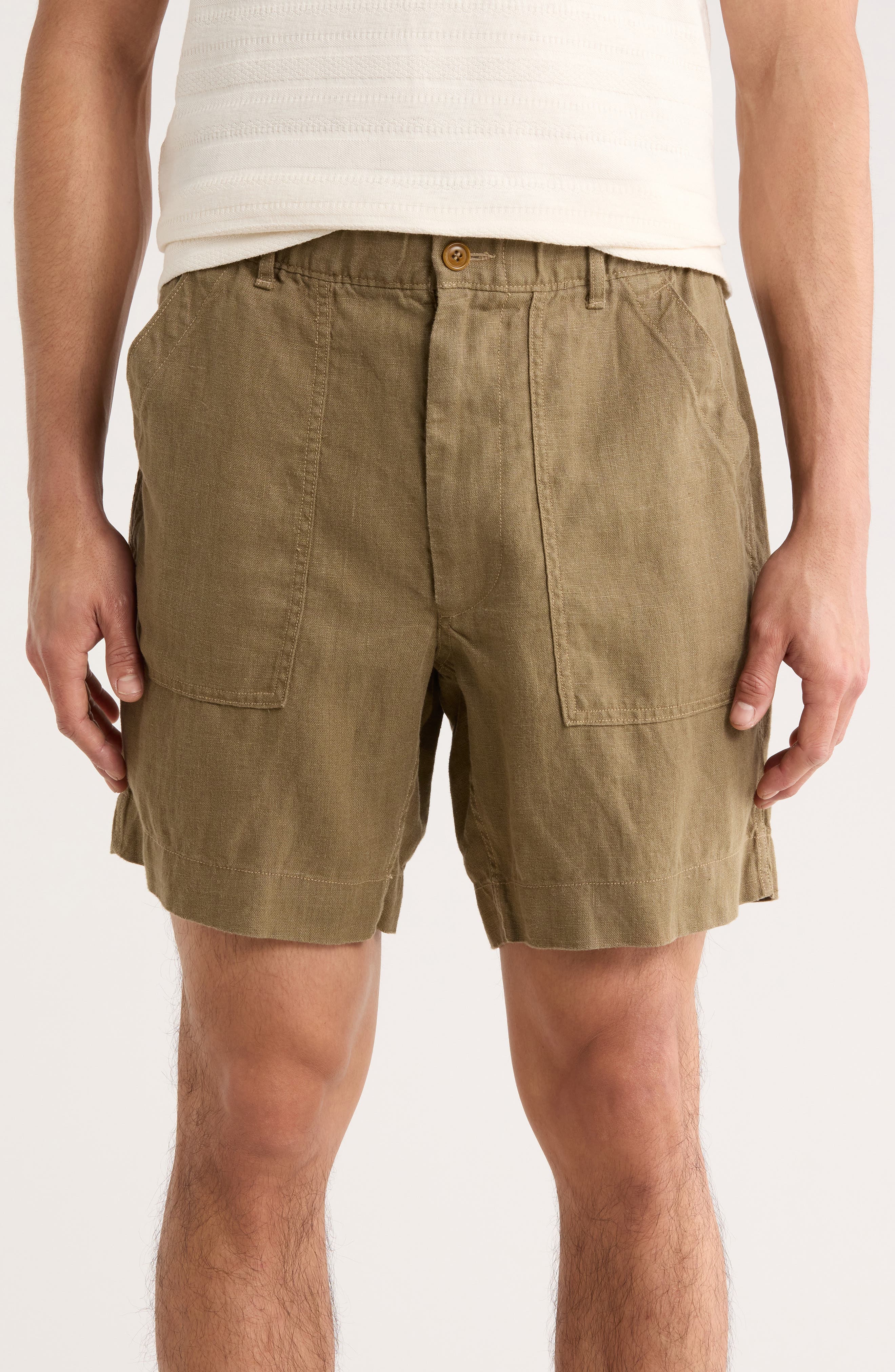 BUCK MASON Loomed Linen Shorts (Men) | Nordstromrack