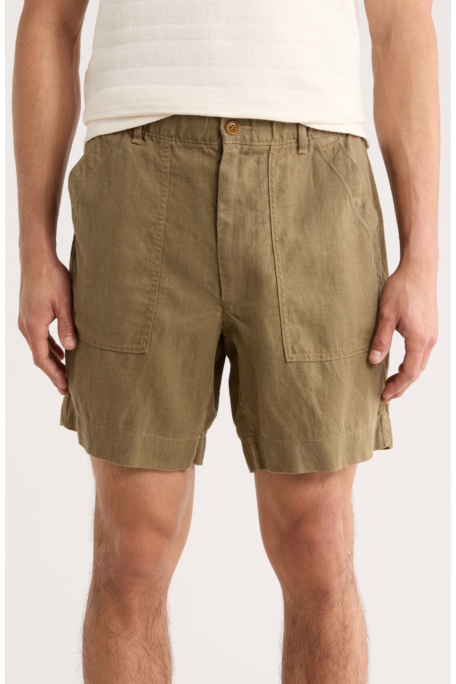 Clean Line N Rack BUCK MASON Loomed Linen Shorts (Men) | Nordstromrack