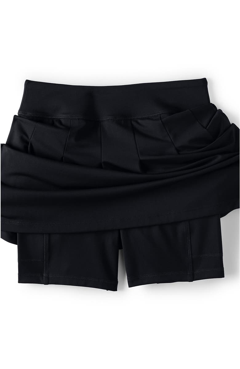 Lands' End Active High Impact High Rise Pleated Skort, Alternate, color, Black