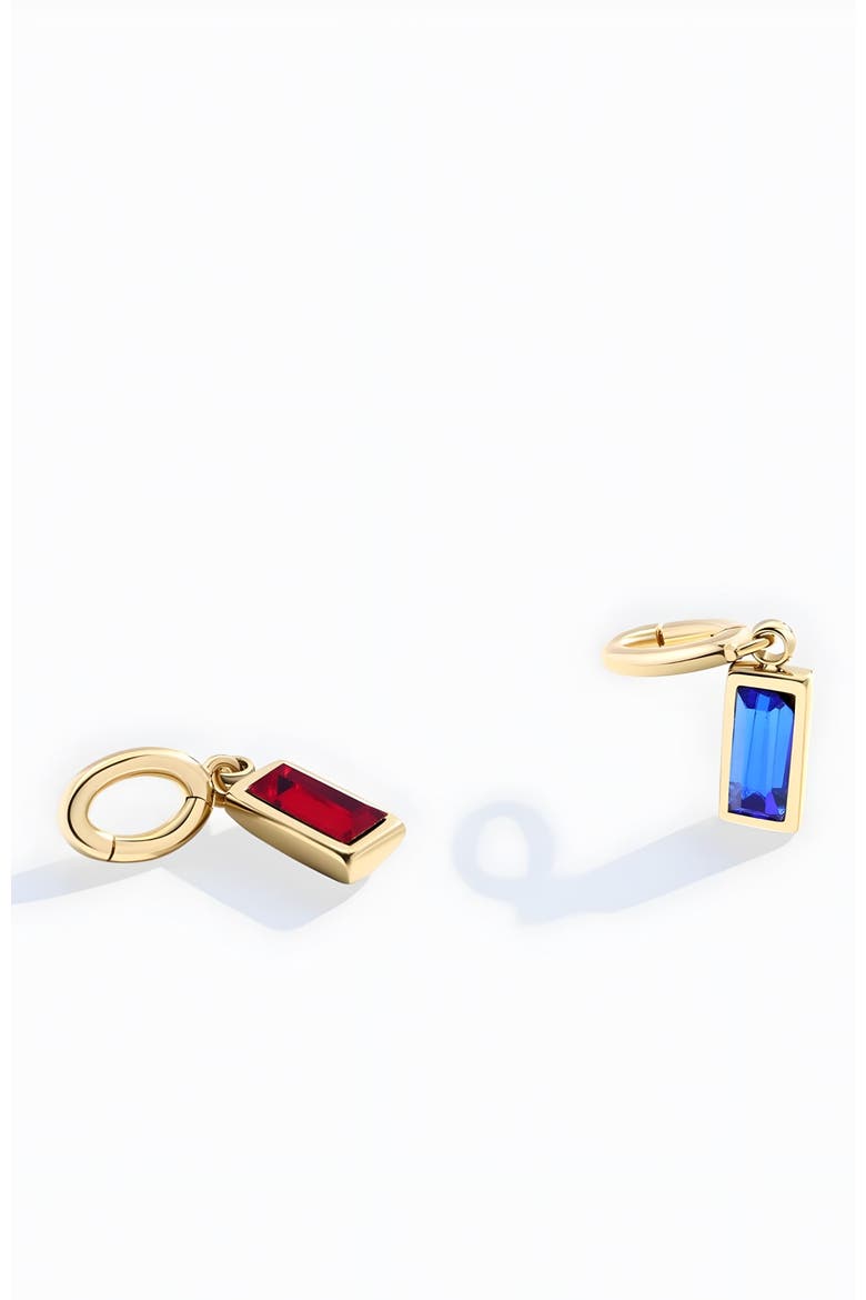 Dainty Baguette Birthstone Charm, Alternate, color, April Diamond