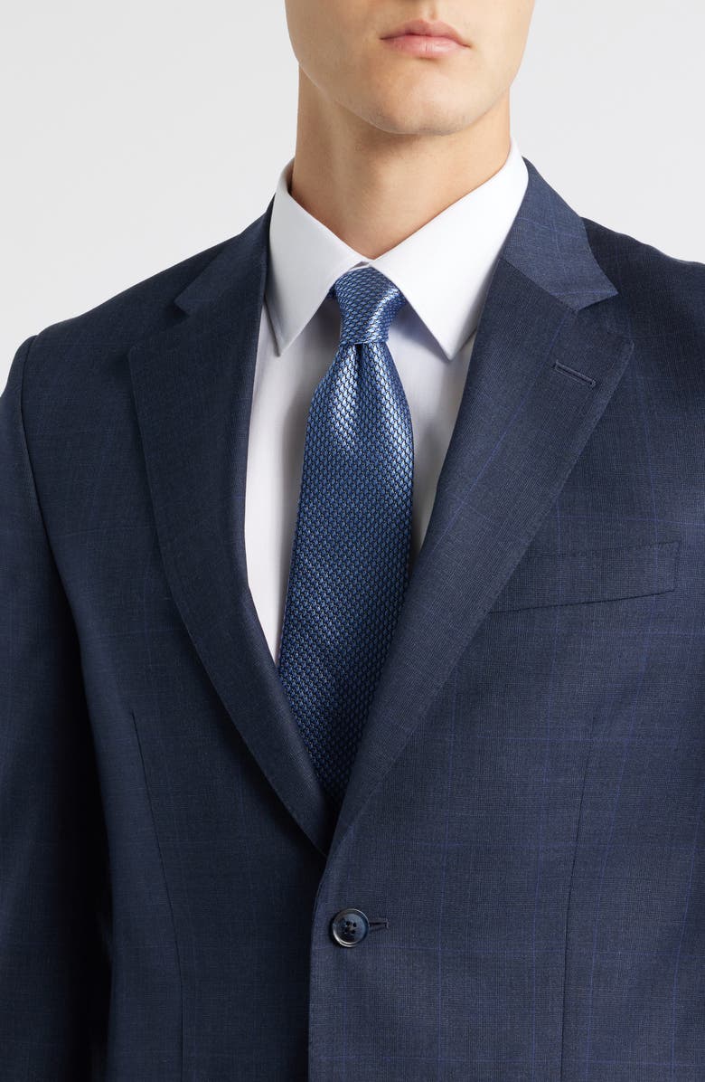 Peter Millar Flynn Classic Fit Plaid Wool Suit, Alternate, color, Navy