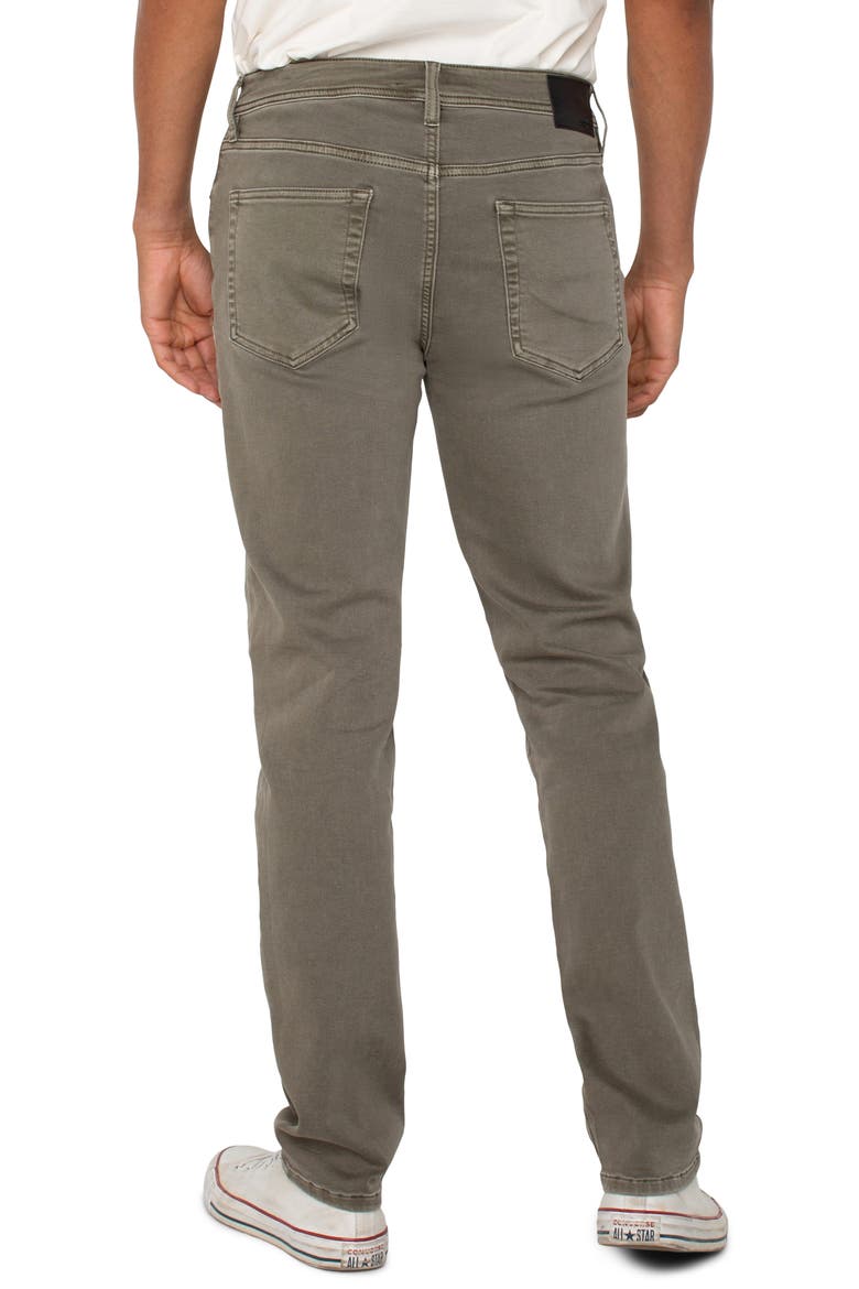 Kingston Modern Slim Straight Leg Twill Pants, Alternate, color, PEWTER GREEN