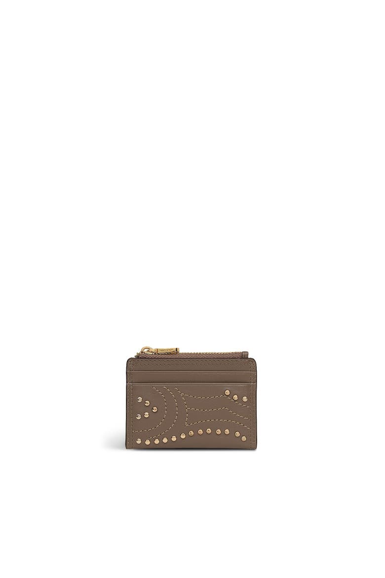 Coin Street - Stud Small  Coin Purse, Main, color, Coffee