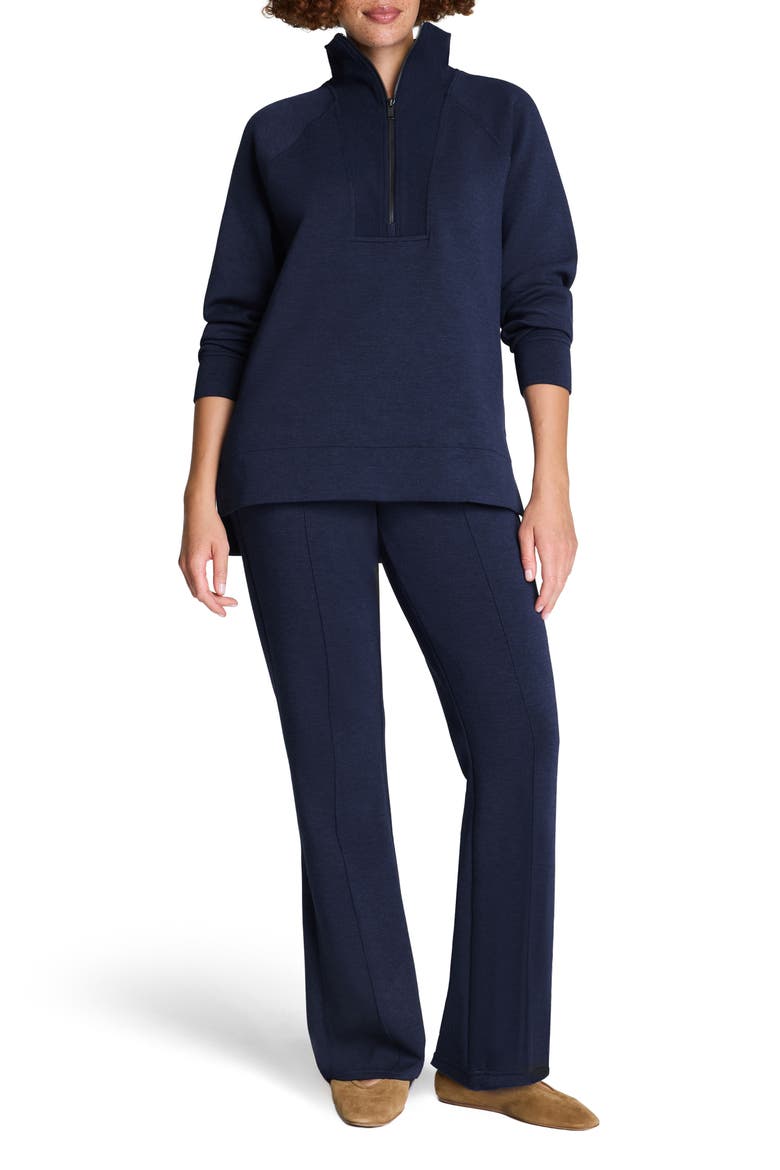 Air Essentials Brushed Half-Zip Sweatshirt, Alternate, color, HEATHER TIMELESS NAVY