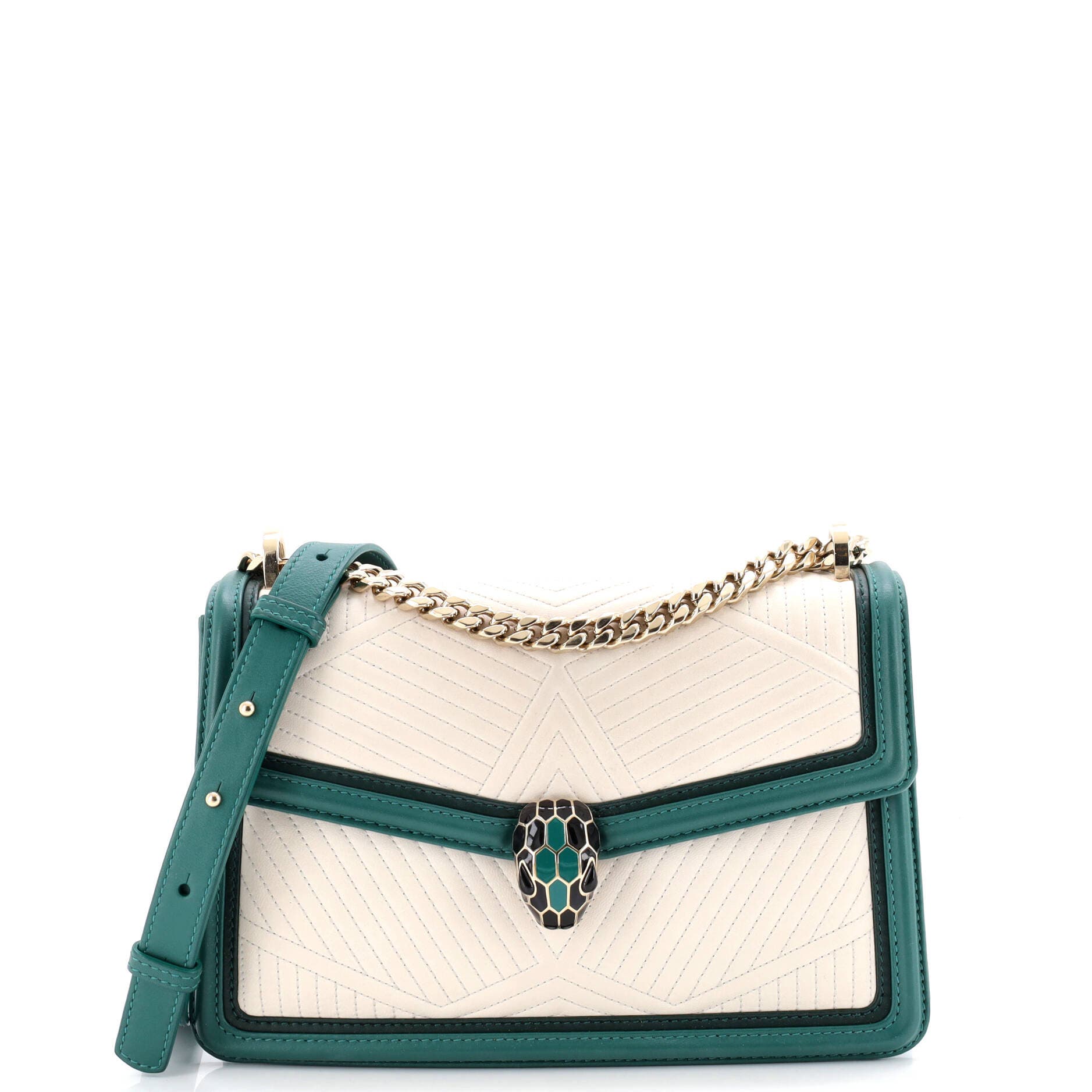 Serpenti Forever Shoulder Bag Quilted Leather Small, Main, color, None