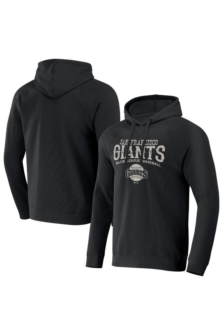 Men's Darius Rucker Collection by Fanatics  Black San Francisco Giants Waffle-Knit Raglan Pullover Hoodie, Main, color, Black