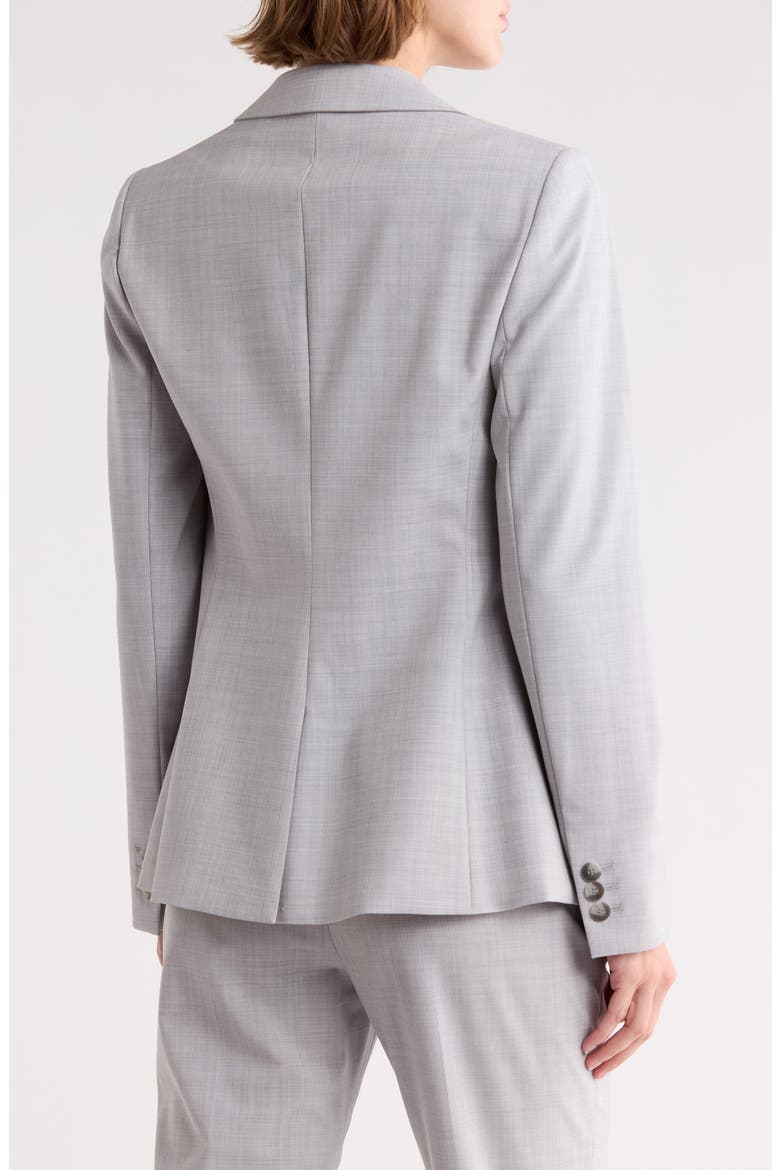 Gabrielle One-Button Blazer, Alternate, color, MOON GREY MELANGE
