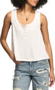 Lucky Brand Lace Trim Henley Tank