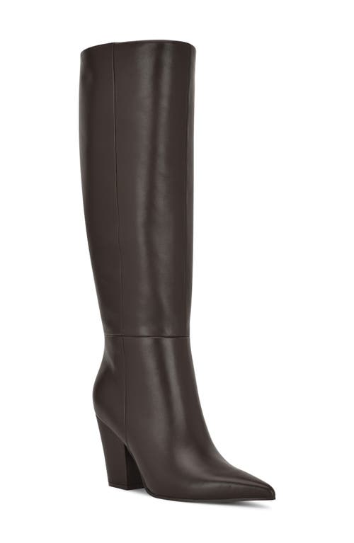 Nine West Adera Pointed Toe Knee High Boot In Brown