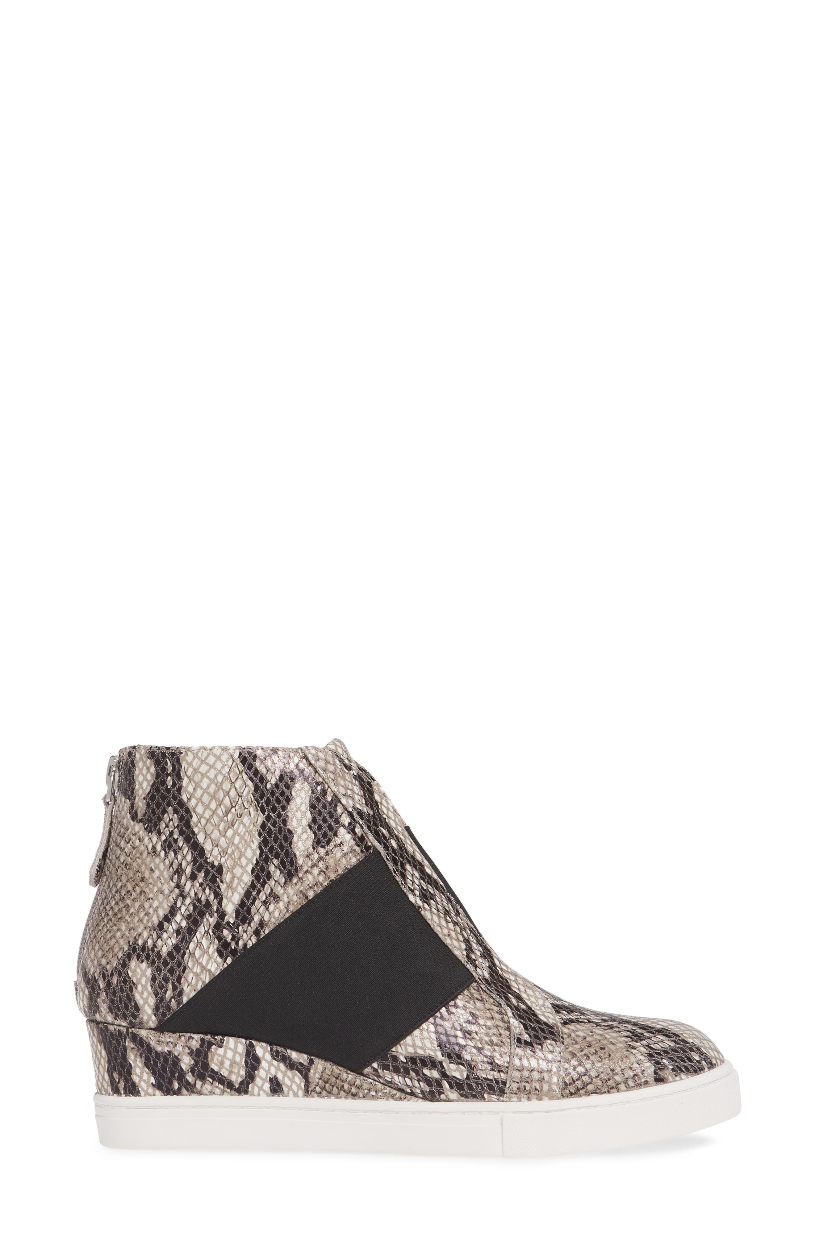 Amber Wedge Sneaker, Alternate, color, PYTHON PRINT LEATHER
