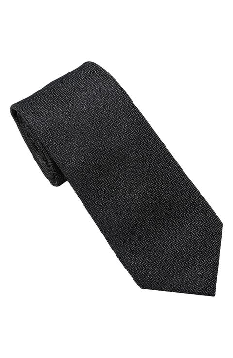 Herringbone Print Tie
