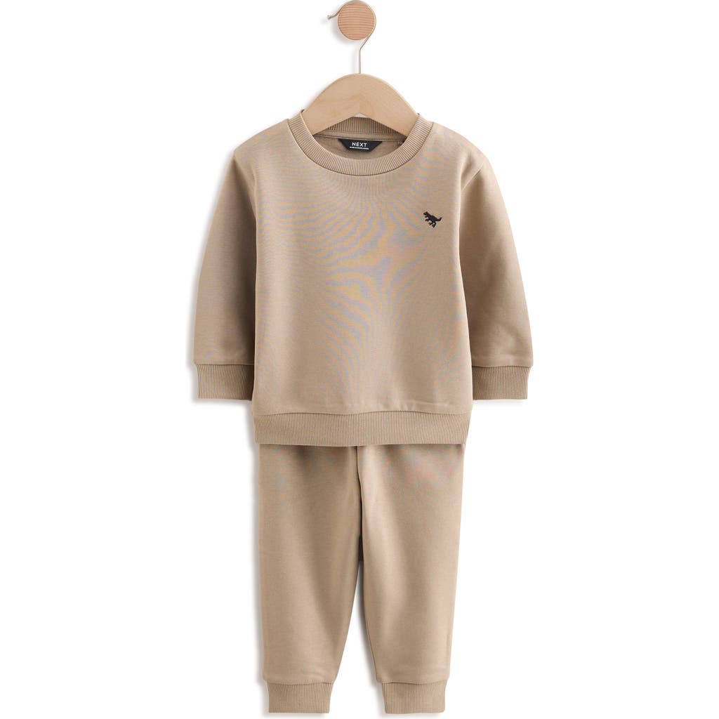 Next Kids' Crewneck Sweatshirt & Joggers Set In Nude