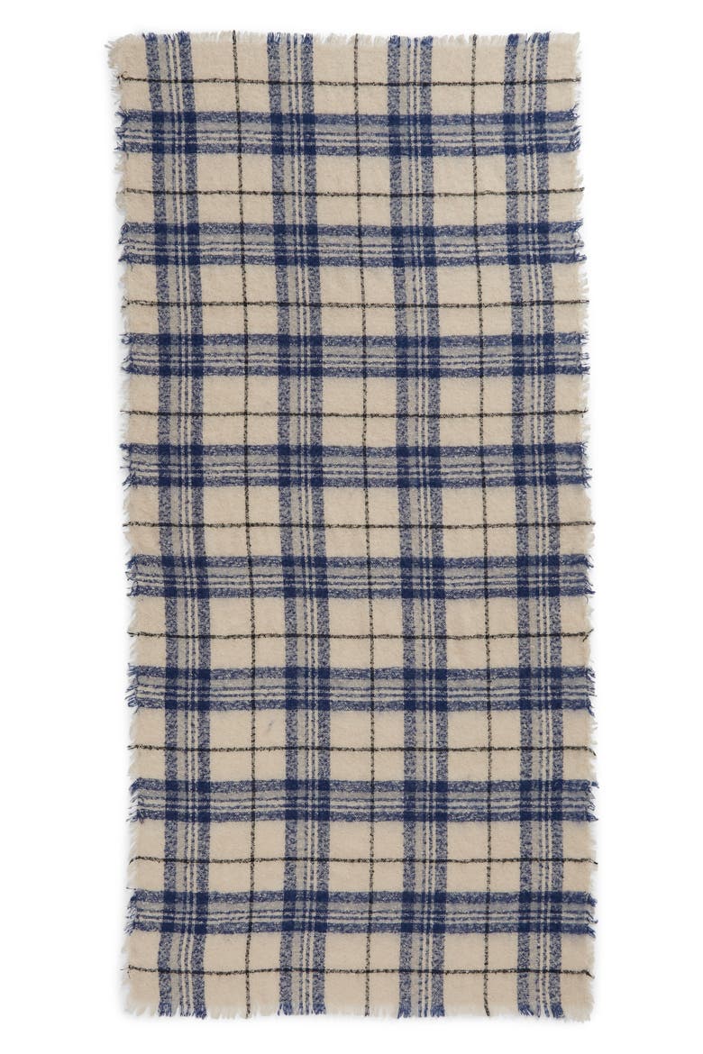 Mixed Plaid Scarf, Alternate, color, BLUE MULTI