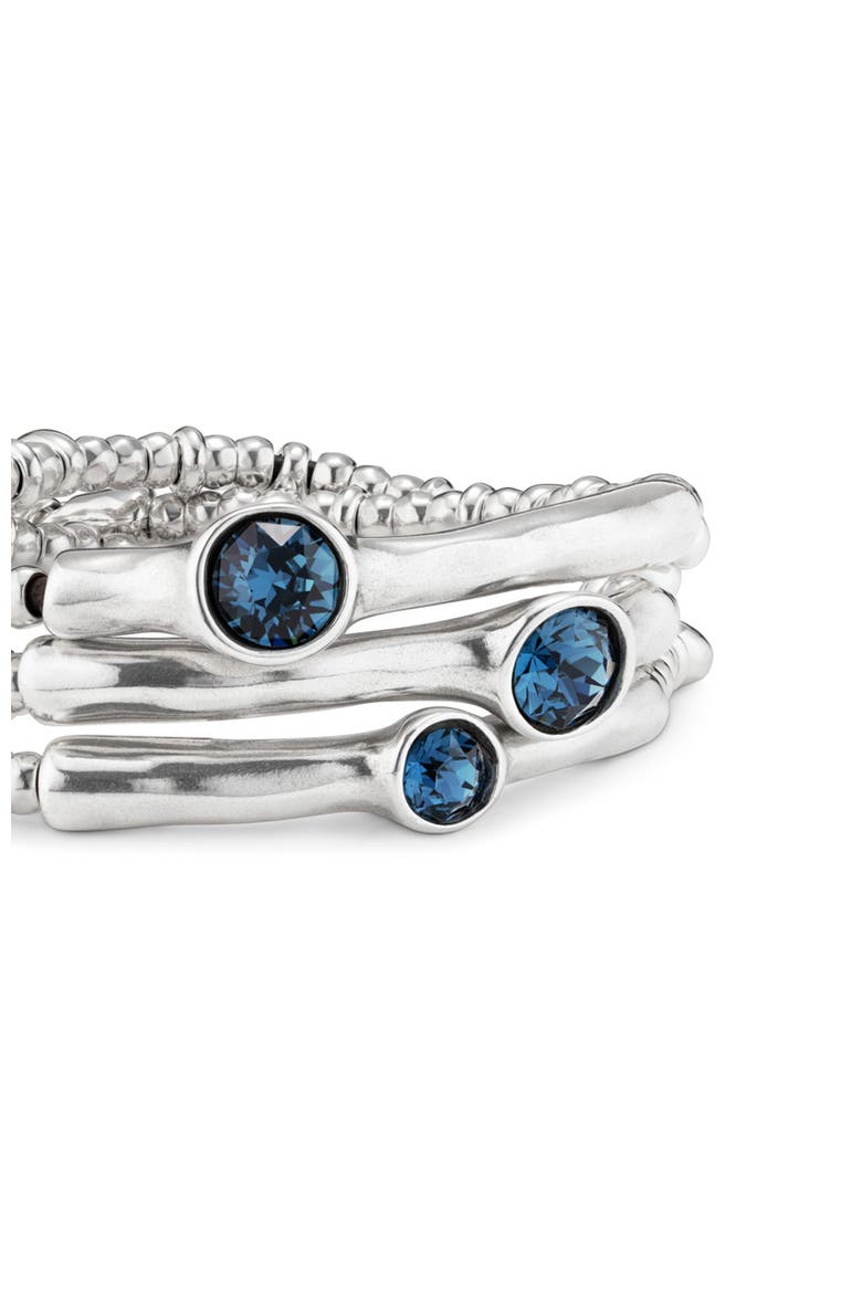 Azul Trinity Bead Bracelet, Alternate, color, Silver