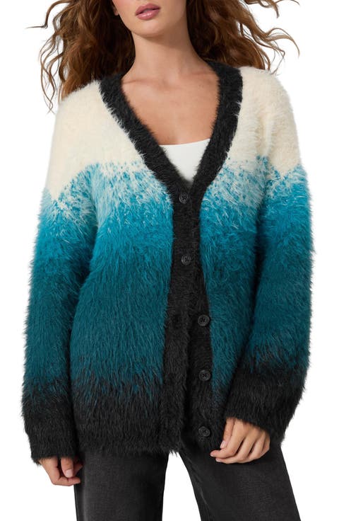 Gracie Fuzzy Ombré Cardigan