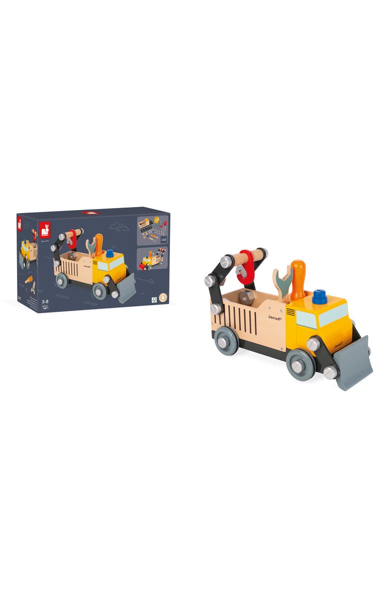 Janod Brico DIY Construction Truck, Alternate, color, Red