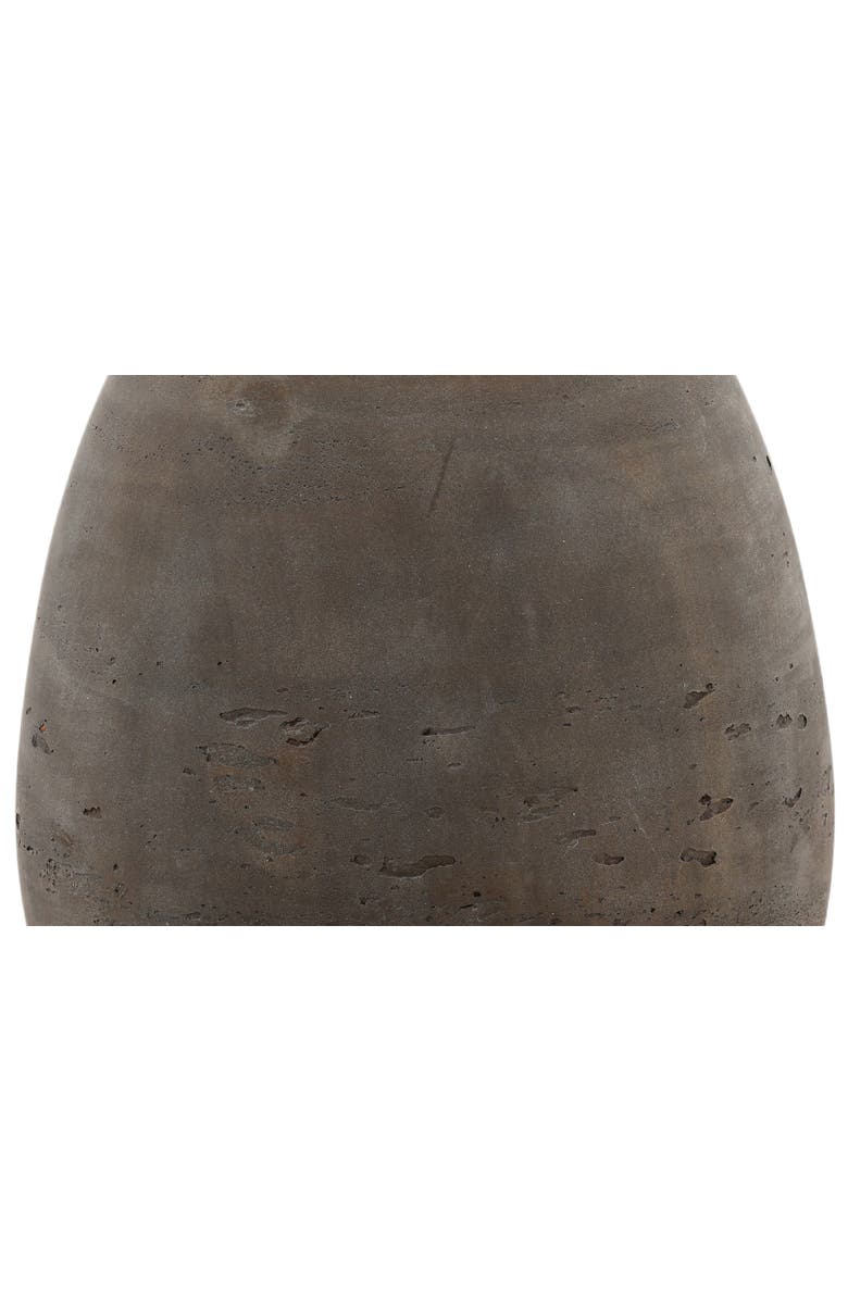 Dovetail Furniture Althea Cement Outdoor Vase, Alternate, color, Brown