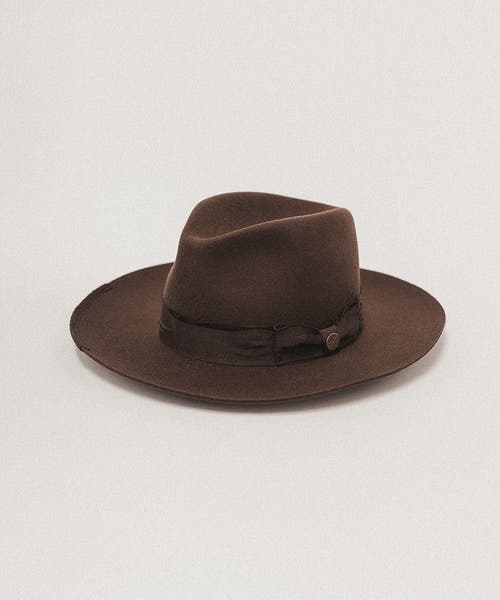 Two Roads Hat Co. Delmar Distressed Felt Fedora In Dark Brown